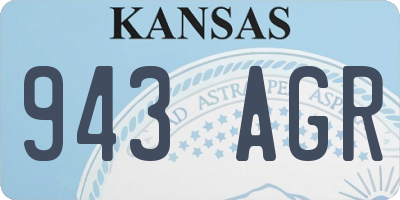 KS license plate 943AGR