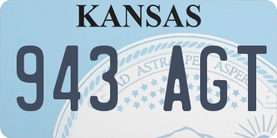 KS license plate 943AGT