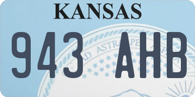 KS license plate 943AHB