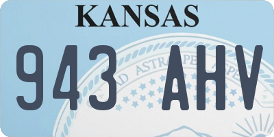 KS license plate 943AHV