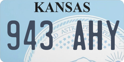 KS license plate 943AHY