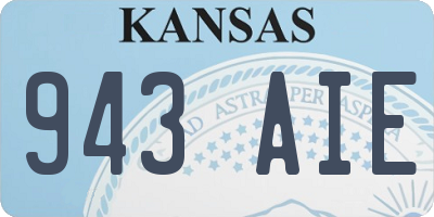 KS license plate 943AIE