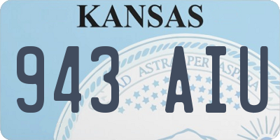 KS license plate 943AIU