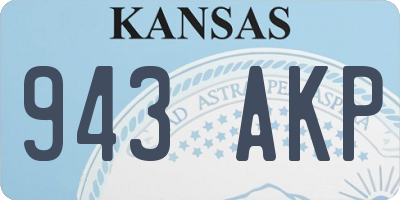 KS license plate 943AKP