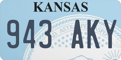 KS license plate 943AKY