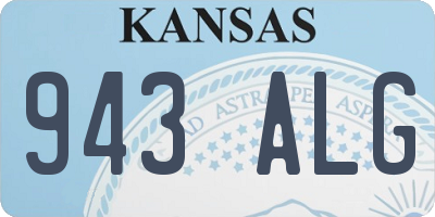 KS license plate 943ALG