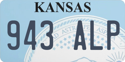 KS license plate 943ALP