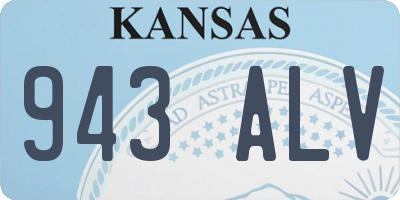 KS license plate 943ALV