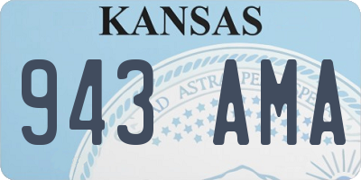 KS license plate 943AMA