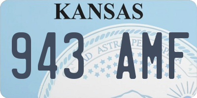 KS license plate 943AMF
