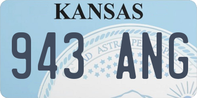 KS license plate 943ANG