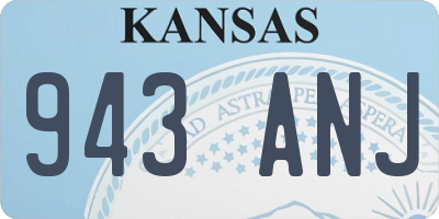 KS license plate 943ANJ