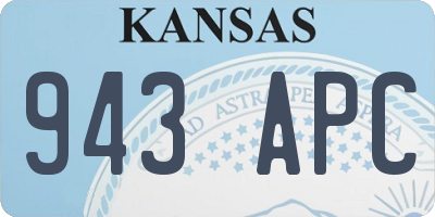KS license plate 943APC