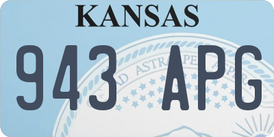 KS license plate 943APG