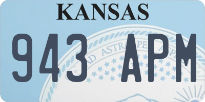 KS license plate 943APM