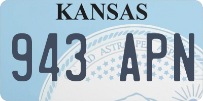 KS license plate 943APN