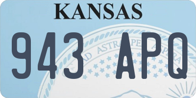 KS license plate 943APQ