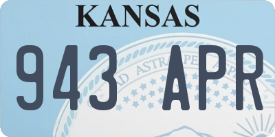 KS license plate 943APR