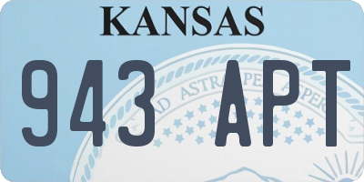 KS license plate 943APT