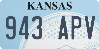 KS license plate 943APV