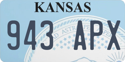 KS license plate 943APX