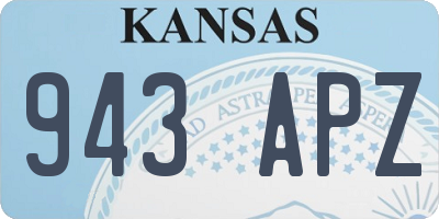 KS license plate 943APZ