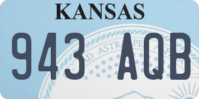 KS license plate 943AQB