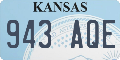 KS license plate 943AQE