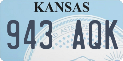 KS license plate 943AQK