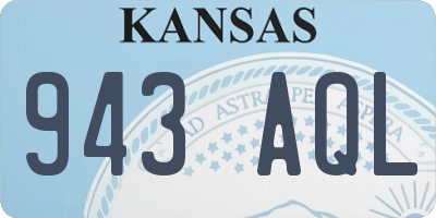 KS license plate 943AQL
