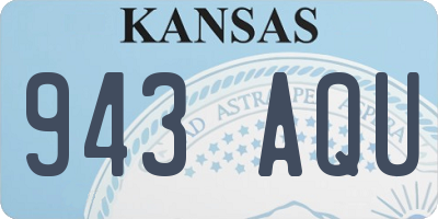 KS license plate 943AQU
