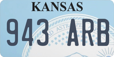 KS license plate 943ARB