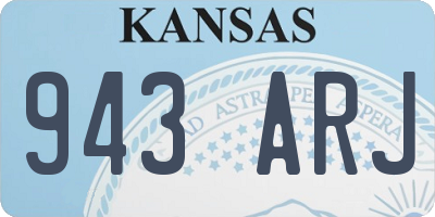 KS license plate 943ARJ