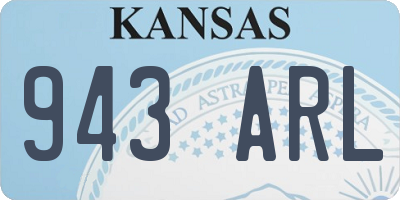 KS license plate 943ARL