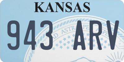 KS license plate 943ARV