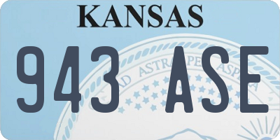 KS license plate 943ASE