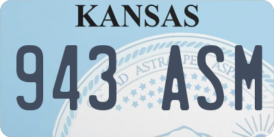 KS license plate 943ASM