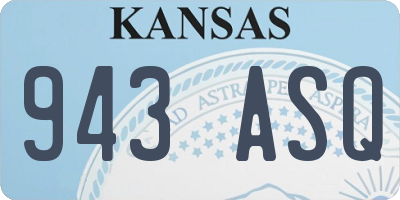 KS license plate 943ASQ