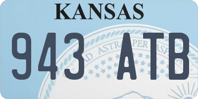 KS license plate 943ATB