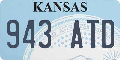KS license plate 943ATD
