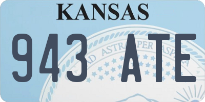 KS license plate 943ATE