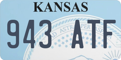KS license plate 943ATF