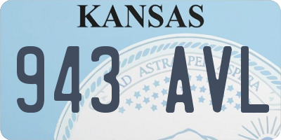 KS license plate 943AVL
