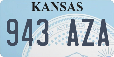 KS license plate 943AZA