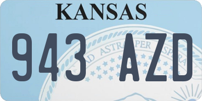 KS license plate 943AZD