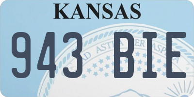 KS license plate 943BIE