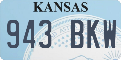 KS license plate 943BKW