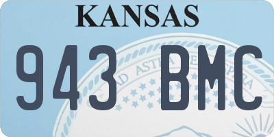 KS license plate 943BMC