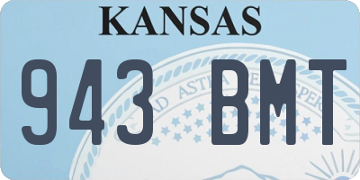 KS license plate 943BMT