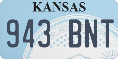 KS license plate 943BNT